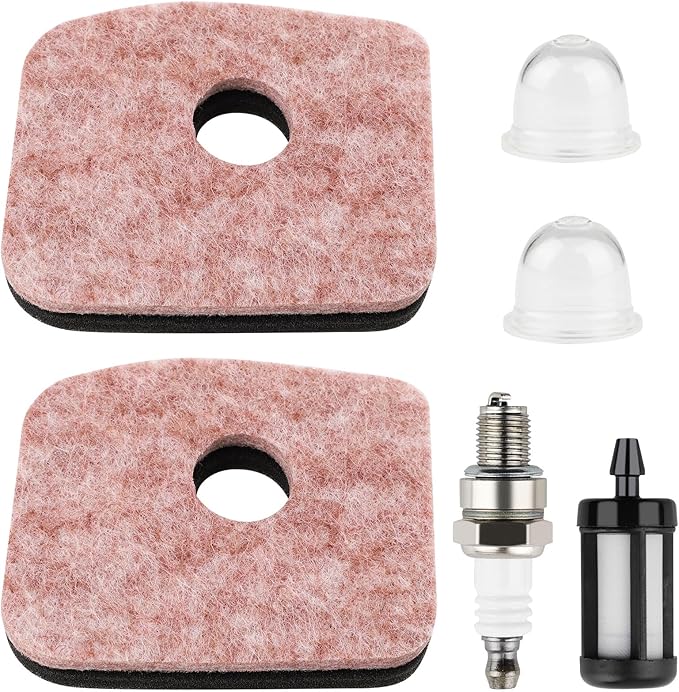 BG56 Air Filter Tune Up Kit for Stihl BG56C SH56 SH56C Leaf Blower Parts with Fuel Filter Spark Plug Prime Bulb