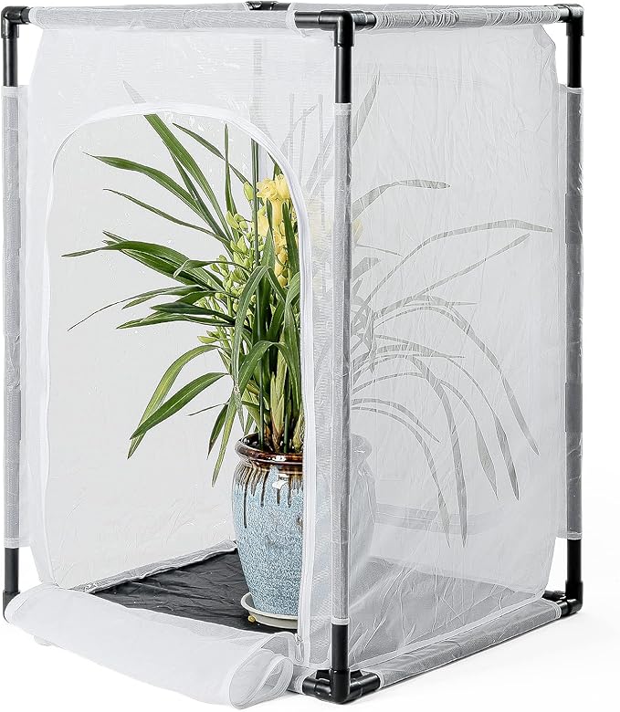 36" Large Monarch Butterfly Habitat Cage, Outdoor Insect Mesh Cage Terrarium 24" x 24" x 36"
