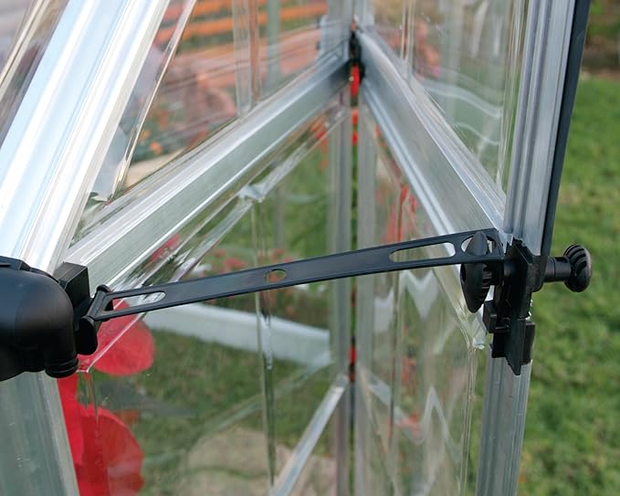 Palram - Canopia Snap & Grow 8 Ft. x 16 Ft. Greenhouse Kit Hobby DIY Walk In Green House Heavy Duty Polycarbonate, Aluminium Frame, with Lockable Door and Vent for Outdoors, Garden, Backyard In Silver