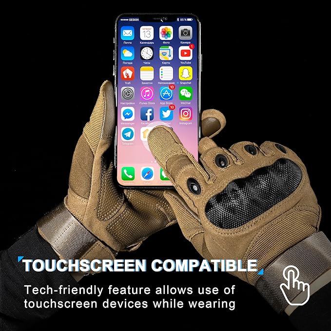 WTACTFUL Tactical Gloves for Men Touchscreen Airsoft Paintball Motorcycle Gloves