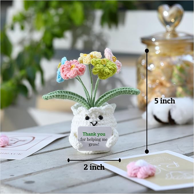 YOOJEE Christmas Thanksgiving Gift for Women Coworkers Teacher Appreciation Positive Inspirational Graduation “Thank You for Helping Me Grow!” Last Day of School Gift for Teacher from Students