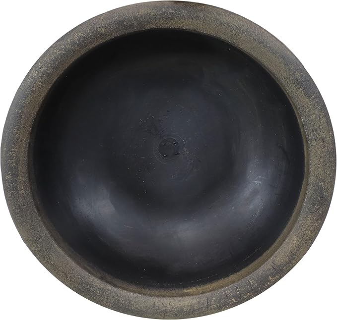 Sunnydaze Percival 20.75" Shallow Outdoor Planter Bowl for Flowers and Succulents - Polyresin Double-Walled Design - Sable - Set of 2