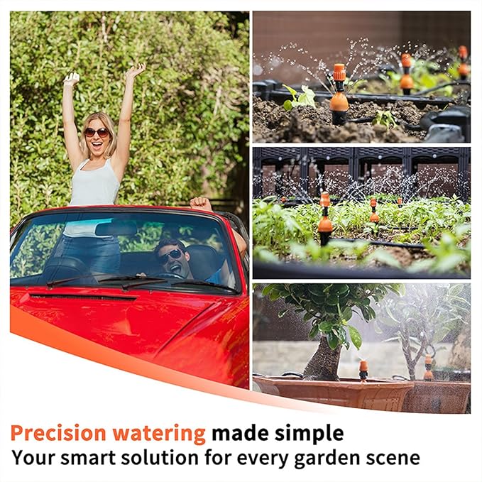 Sprinkler Timer, Programmable Hose Timers for Watering with Brass Swivel, Digital Irrigation Controller System with Rain Delay/Manual Mode/Automatic Watering for Gardens, Lawns, and Hose Systems