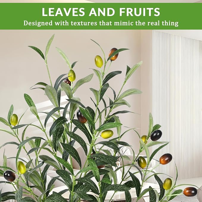Waipfaru Artificial Olive Tree, 2FT Tall Faux Olive Trees, Artificial Plants Indoor for Home Decor