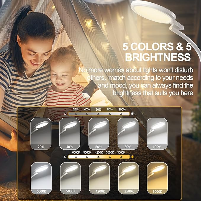Sozapooty Light Therapy Lamp, LED 10000 Lux Floor Happy Therapy Light, UV-Free Sun Lamp with 5 Brightness & 5 Color Temperatures, 3 Heights for Apartment/Office/Home