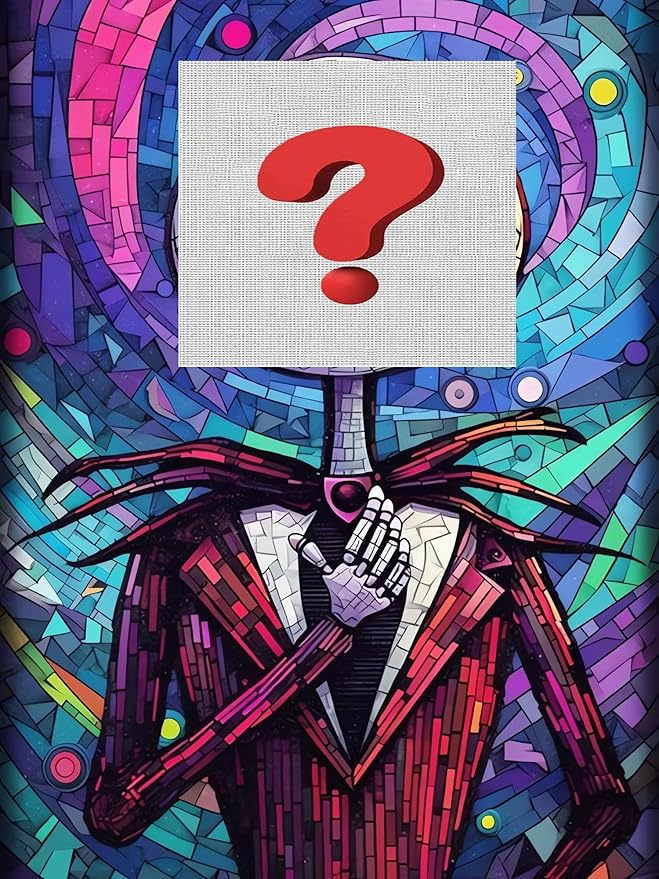 GemZono Halloween Mystery Colorful Diamond Art Painting Kits, DIY Random Diamond Art Kit for Adults Full Round Drill,Paint with Diamond for Gift, Funny Crafts for Home Wall Decor&Gift-12x16in