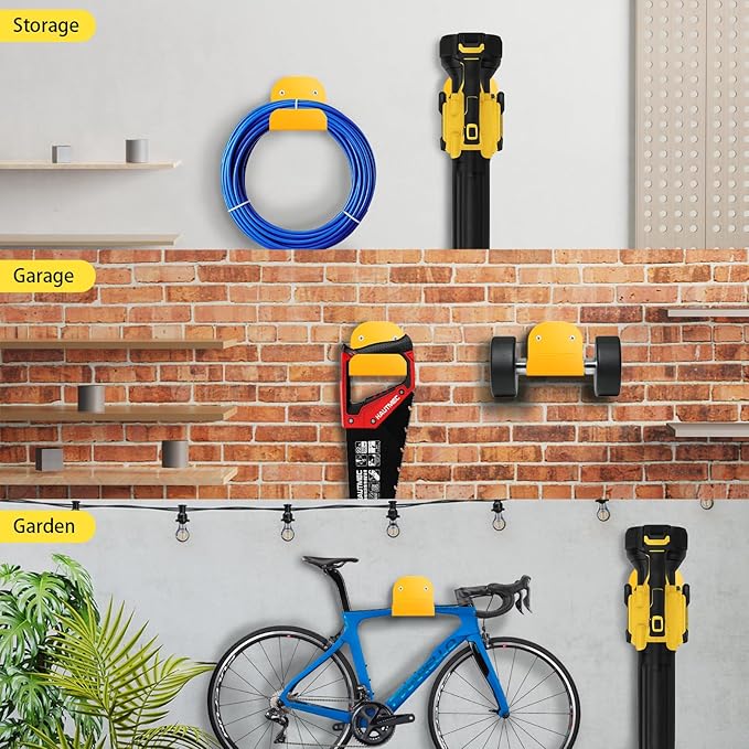 Leaf Blower Rack, Wall-Mounted Tool Hanger Compatible with DCBL722, Hedge Trimmers, Grass Trimmers, Garden Power Tools & Garage Organization, 1 Pack