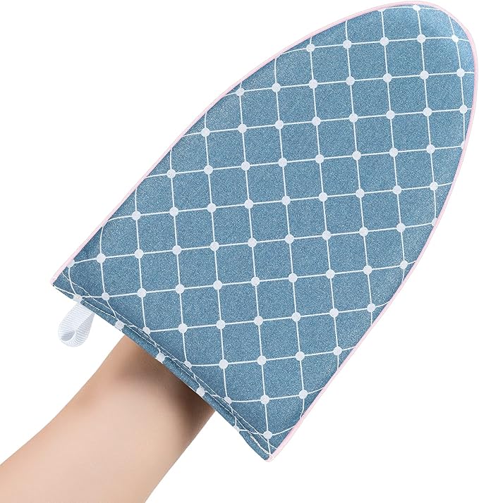 CINPIUK Garment Steamer Ironing Gloves Anti Steam Glove Heat Resistant Garment Steamer Mitt, Garment Steam Accessories for Clothes，Blue, 2PCS