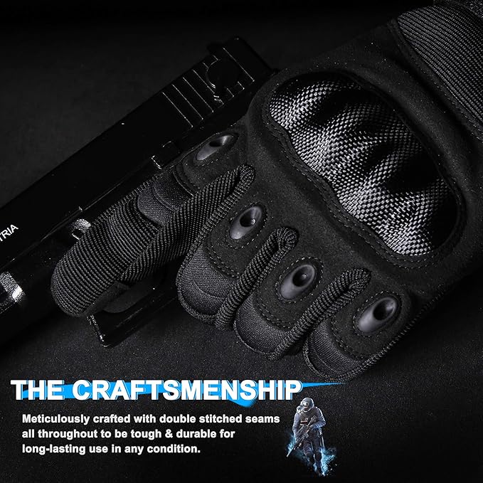 WTACTFUL Tactical Gloves for Men Touchscreen Airsoft Paintball Motorcycle Gloves