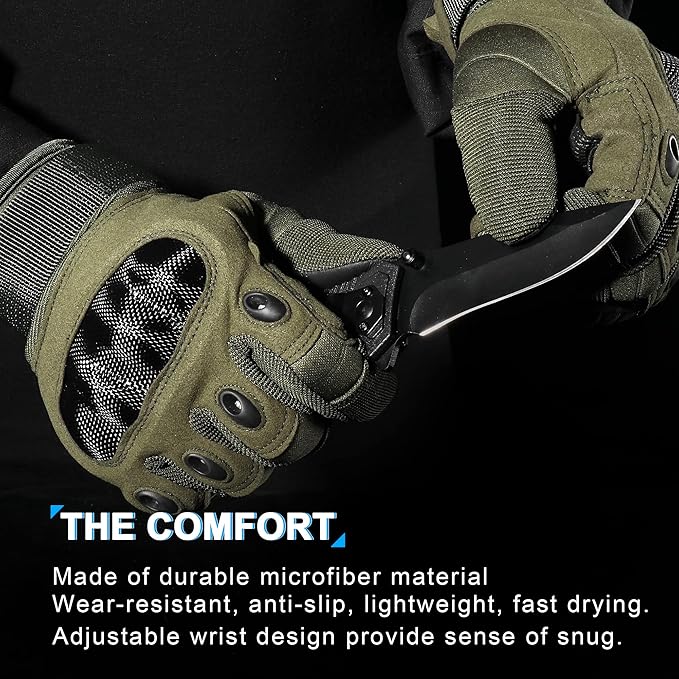 WTACTFUL Tactical Gloves for Men Touchscreen Airsoft Paintball Motorcycle Gloves