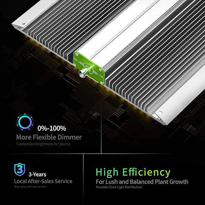 BESTVA BP2000 Dimmable LED Light, Full Spectrum Plant Lamp for Indoor Seed Starting, Seedlings, Vegetables & Household Plants