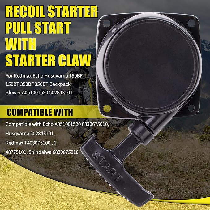 JINGKE Recoil Starter Pull Start with Starter Claw for Redmax Echo Husqvarna 150BF 150BT 350BF 350BT Backpack Blower A051001520 502843101