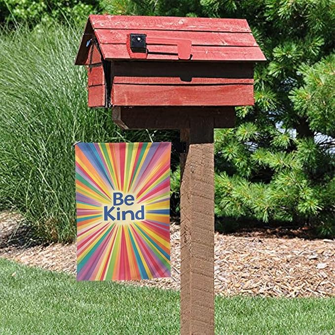 Be Kind Garden Flag 12x18 Inch Double Sided All-Weather Polyester Outdoor Flag For Patio Lawn Yard And Garden Welcome Decor