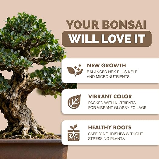 Bonsai Fertilizer for All Bonsai Trees, Great for Root Soaks, Liquid Plant Food, 32 oz (1 Quart)