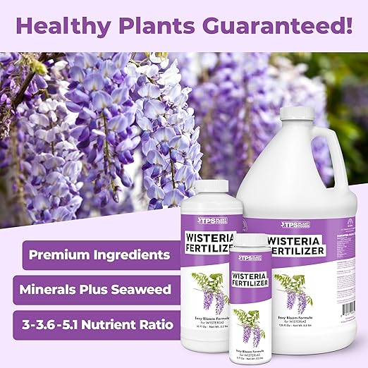 Wisteria Fertilizer for Wisteria Plants and Wisteria Hanging Flowers, Feeds Wisteria Plant, Liquid Fertilizer by TPS Plant Foods, 1 Gallon (128 oz)