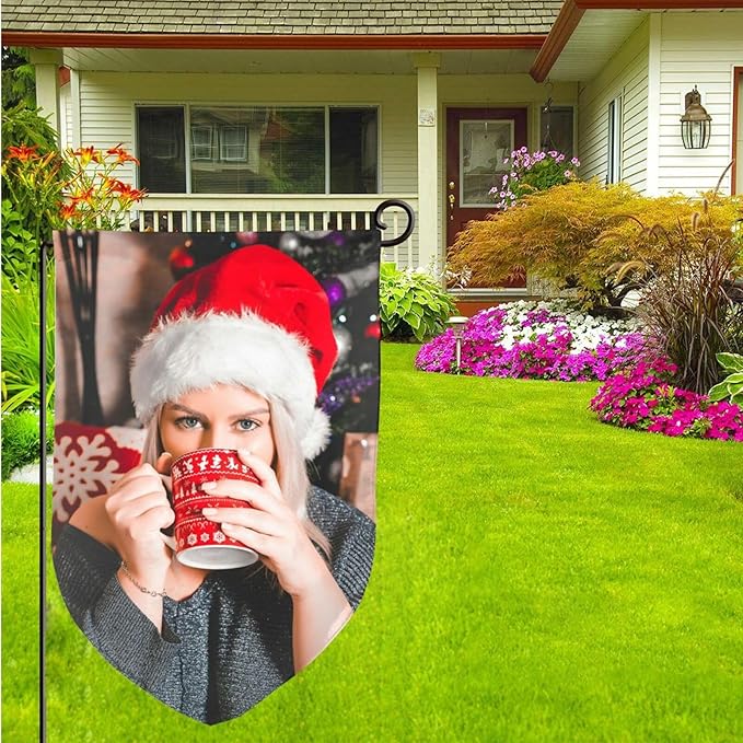 Custom Garden Flag Double Sides Personalized Garden Flags 12.5x18 Inch Customized Picture Logo Text Yard Flag Banner Signs for Outside Lawn Patio Garden Home Decorating Birthday Christmas Gift