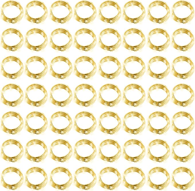 Hortsun 100 Packs Fairy Lights Battery Operated 3 Speed Modes, 7 Ft/ 2 M 20 LED Battery String Mini Waterproof Wire Twinkle Lights Bulk for Wedding Party Birthday Vases Decor (Warm White)