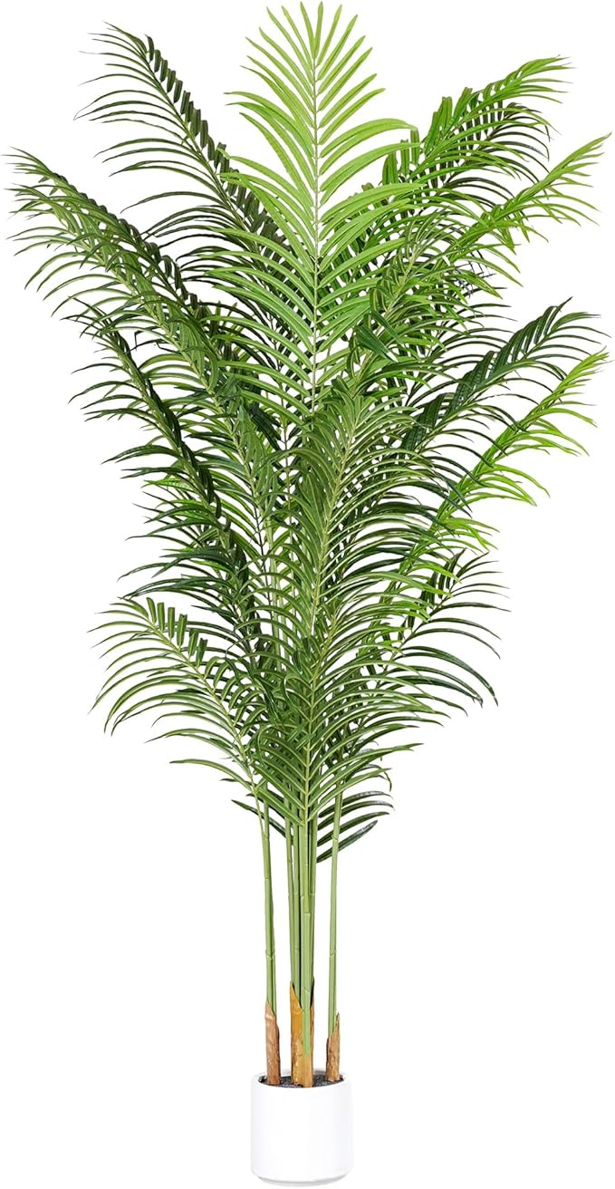 ProDeco Faux Palm Tree 6.6Ft Tall Artificial Plants Indoor Silk Green Floor Big Large Fake Potted Plant Artificial Decor for Home Office Living Room Outdoor