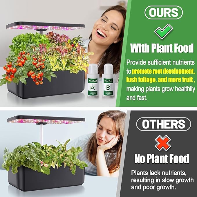 Bigmeta Hydroponic Pods Compatible with Aerogarden - Seed Sforprout Pods Kit with Plant Food, 50pcs Grow Sponges, Pod Labels, for Most Indoor Hydroponics Growing Plants System