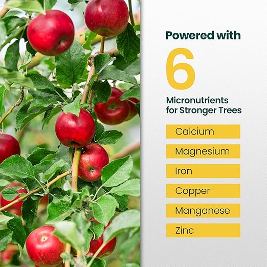 32oz Fruit Tree Fertilizer - Makes 32 Gallons of Fruit Tree Spray Plant Fertilizer for Blueberries, Strawberry Plant, Apple & More - Promotes Vibrant Foliage, Strong Branches, and Abundant Harvests