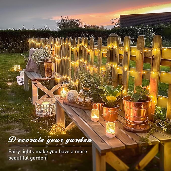 JMEXSUSS 400 LED Fairy Lights Plug in, 132 ft 8 Modes Remote Control Twinkle String Lights with Wheel, Warm White Christmas Lights Indoor Outdoor Waterproof for Bedroom Christmas Decor