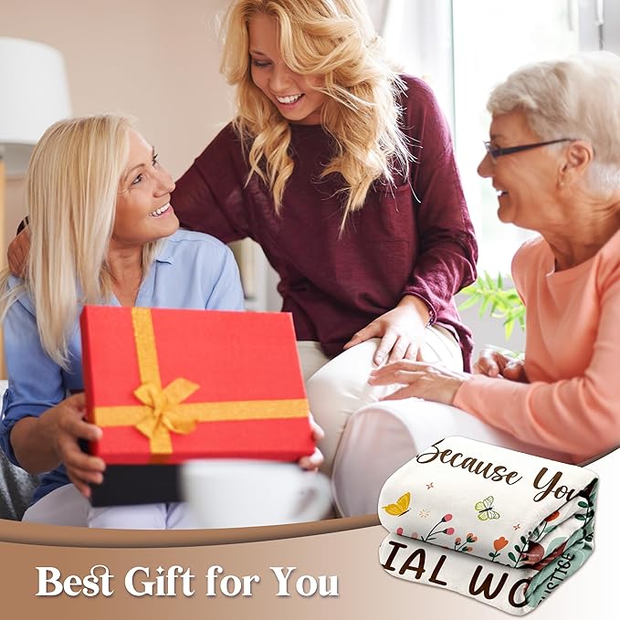 Glydein Social Worker Gifts for Women, Flannel Soft Blanket Office Decor, Social Worker Appreciation Graduation Retirement Gifts, Workers Must Haves - 50" x 60"