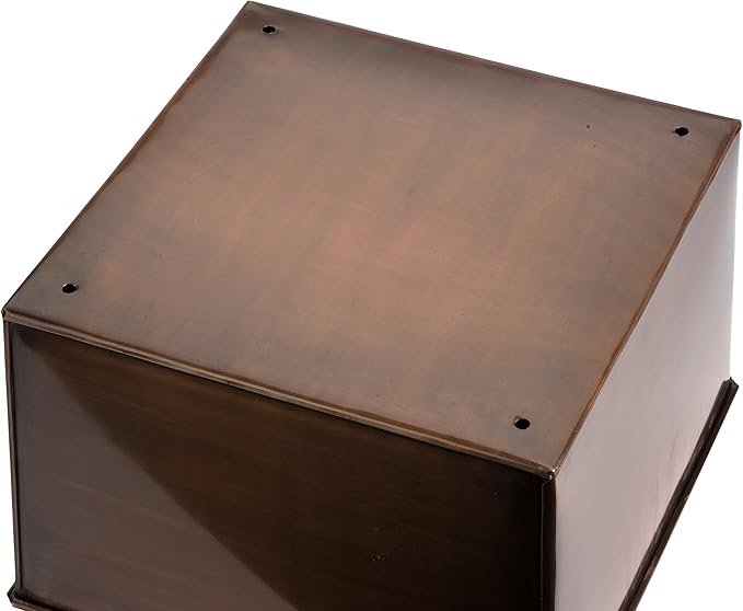 H Potter Tall Copper Planter 33 Inch Indoor Outdoor – Antique Copper Stainless Steel Floor Planter with Insert & Drainage – Large Entryway Patio Porch Flower Pot