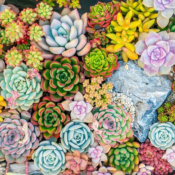 Mountain Crest Gardens Ultimate Succulent Variety Pack - 12 Unique Live Plants, Many Types, Rooted in 2 inch Pots - Indoor/Outdoor Real Succulents for Garden Decor, Favors, DIY Arrangements
