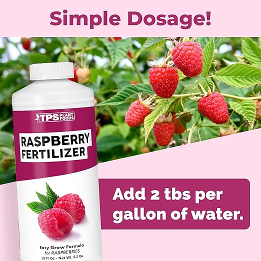 Raspberry Fertilizer for Raspberry Plants, Supports Healthy Growth and Plump Berries in Raspberry Plants, Liquid Fertilizer by TPS Plant Foods, 32 oz (1 Quart)