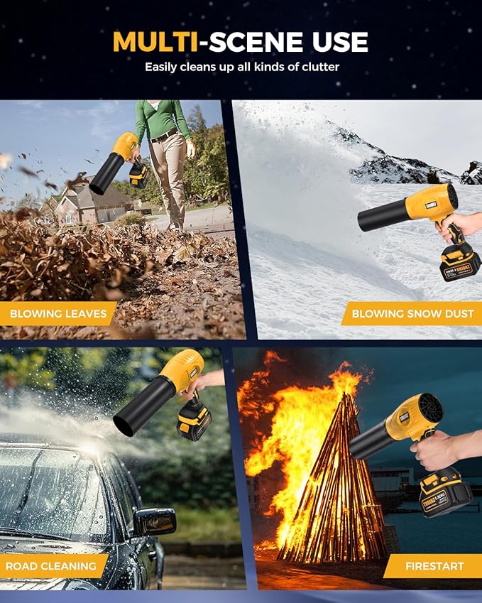 Leaf Blower Cordless with Battery and Charger, 980,000 RPM, Extended Nozzle, Lightweight Handheld,Blower for Patio Cleaning,Leaves and Dust,Birthday Gifts for Men Dad Husband