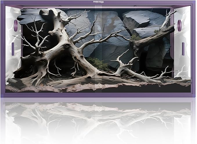 Phailozoo 120 Gallon Bearded Dragon Tank,48" x 24" x 24" Reptile Tank with Sliding Door Top Screen Ventilation, Front Opening Reptile Enclosure for Easy Maintenance