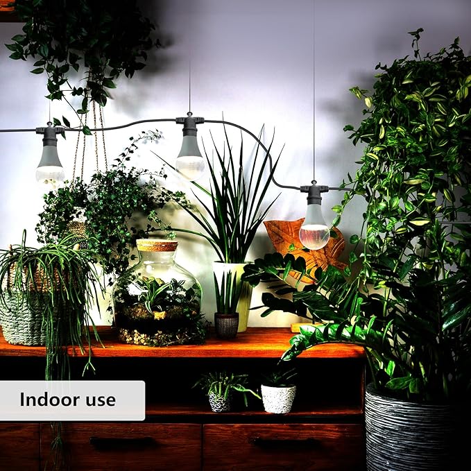 Grow Light Bulbs LED Growth Bulb A25, Full Spectrum Plant Light E26 Base 15W, houseplant Growting lamp, Seed Start, Greenhouse Indoor or Outdoor (Grow Bulb (6 Lights and Cord))