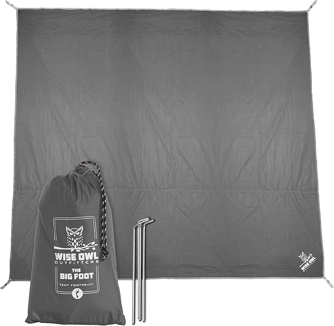 Wise Owl Outfitters Camping Tarp – Waterproof Ultralight Ground Sheet, Tent Footprint & Tent Accessories for Campers, Backpackers, Hammocks & Outdoor Adventure Gear