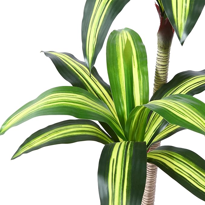 Ferrgoal Artificial Plants, 6 Ft Dracaena Tree Faux Plants Indoor Outdoor Decor Fake Tree with Woven Seagrass Basket Plants for Home Decor Office Living Room Porch Patio Housewarming
