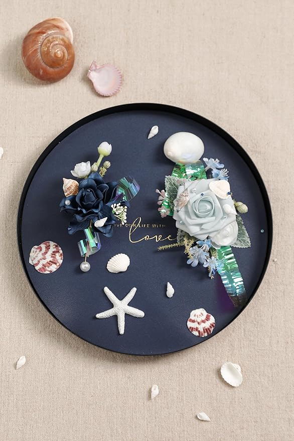 YYHUAWU Artificial Flowers Combo Box Set Gradient Color Flower Leaf with Stems for DIY Wedding Bouquets Centerpieces Baby Shower Party Home Decorations
