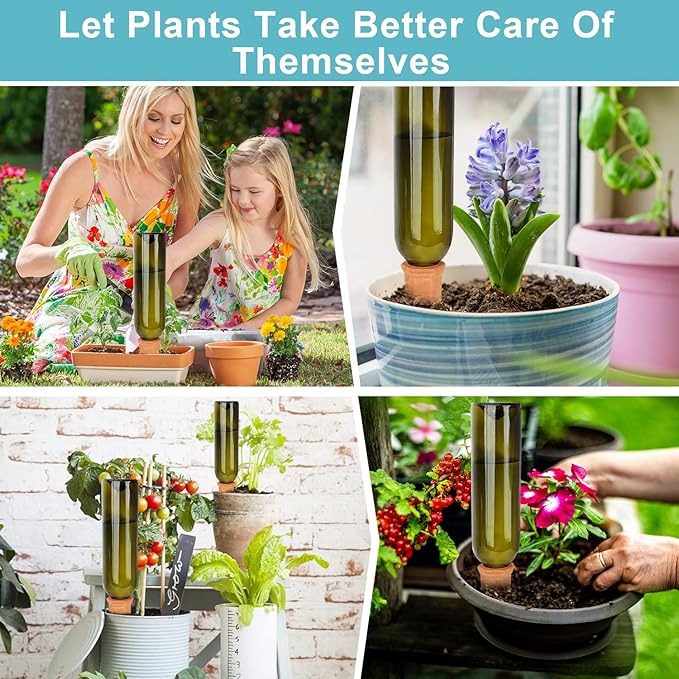 10 Pieces of Plant Watering Piles, Plant Watering Devices,Plant Water Seepage Devices, Clay self Watering Nails, Used for Automatic Watering Systems for Indoor and Outdoor Plants in Vacation Homes