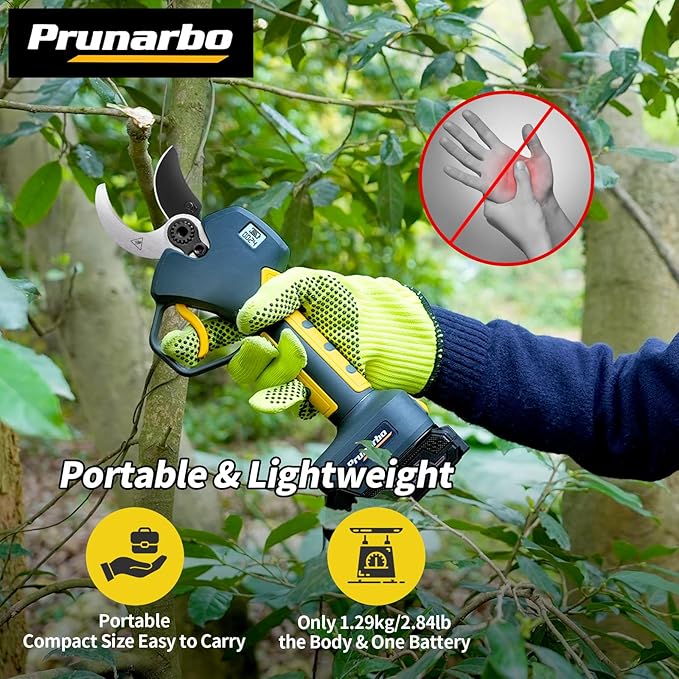 Electric Pruning Shears 40mm Compatible with Makita 18V Battery, Cordless Pruners for Gardening Heavy Duty Professional Electric Branch Cutter Tree Scissor 0.8''-1.6'' Adjustable Cutting(Only Body)