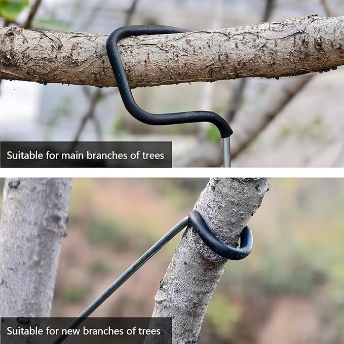 20PCS Fruit Tree Limb Spreader, 10.3Inch Fruit Tree Branch Puller with Plastic Hose Wrapped Iron Wire, Tree Open Angle Pull Branch Durable Solution