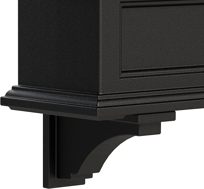 Mayne Inc Fairfield Decorative Brackets, 2-pack, Plastic, Black, Standard (5856-B)