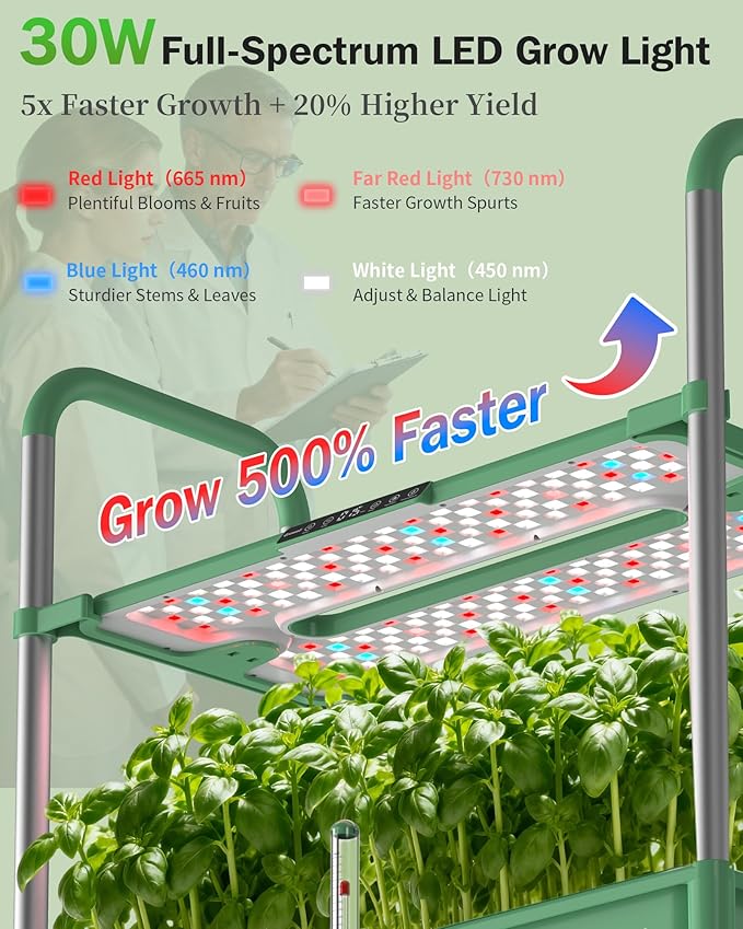 Large Hydroponics Growing System Kit, Vertical Indoor Herb Garden Kit with LED Grow Light & Independent Water Pump, 42L Movable Indoor Planter Perfect Gardening Gifts (3 Tier-81 Pods Green)