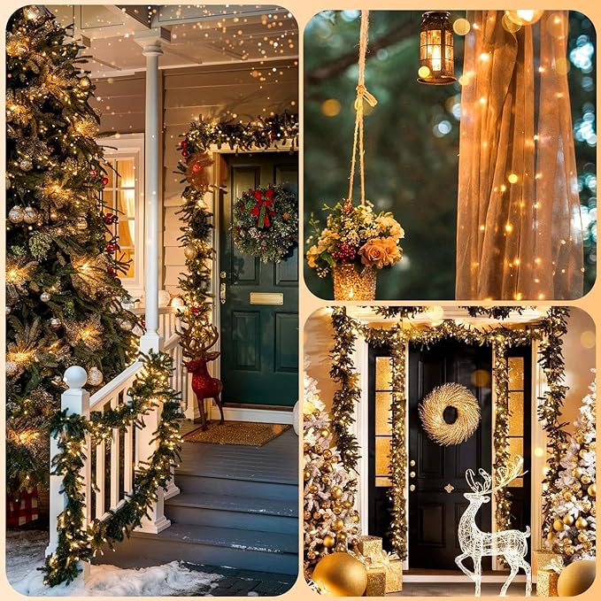 6 Pack 33FT 100 LED Fairy Lights Battery Operated with Timer & Remote, Waterproof Twinkle Lights Indoor Outdoor, 8 Modes Fairy String Lights for Bedroom Classroom DIY Wedding Decorations,Warm White