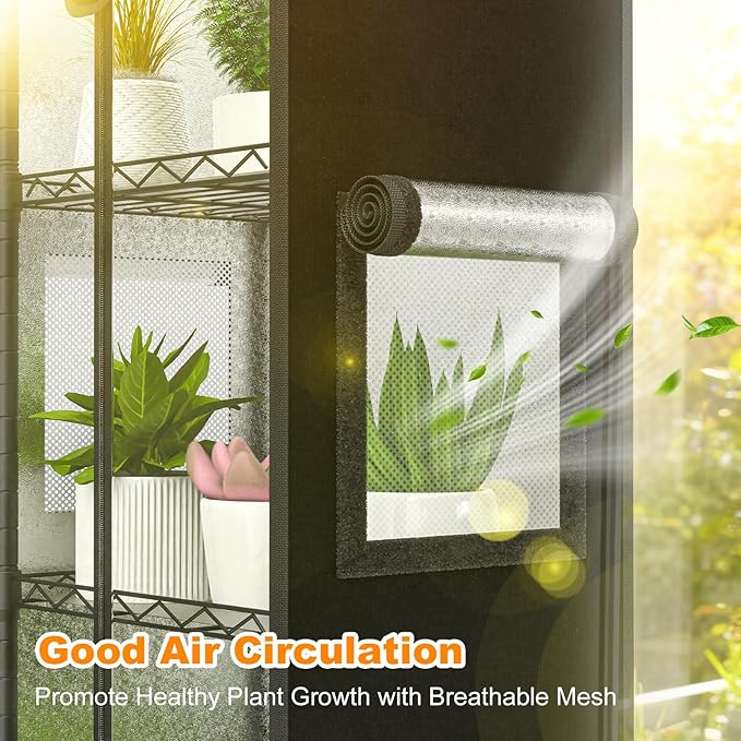 sagrynfp Small Greenhouse for Indoors, 5 Tier 15.7" L×11.8" W×62.3" H mini Greenhouse Outdoor, Indoor Adjustable Shelves