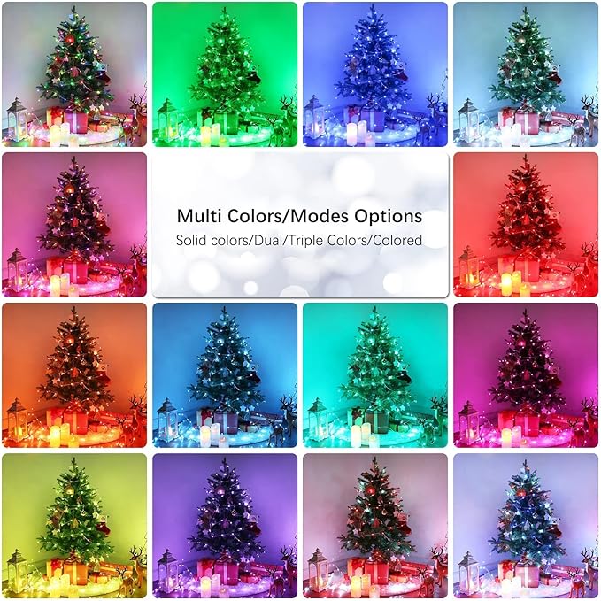 BrizLabs Easter Fairy Lights, 66ft 200 LED Color Changing Fairy Lights with Remote, Plugin Pastel Twinkle Light RGB Rainbow Starry Xmas Light Music Sync for Xmas Halloween Easter Home Party Wedding