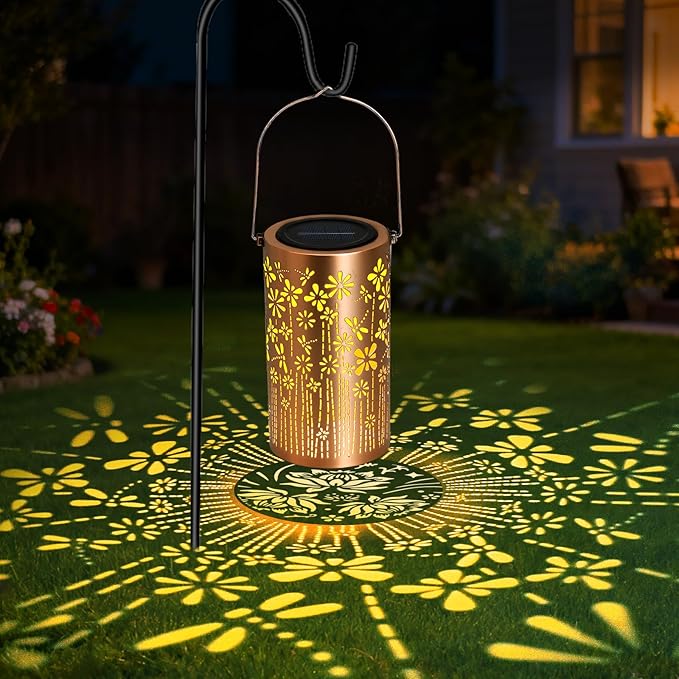 siruitong Solar Lantern Outdoor Lamp Waterproof Decorations Garden Decor, Christmas Birthday Gifts for Women, Mom, Grandma Decorative Garden, Yard, Patio, Lawn, Porch - Dragonfly