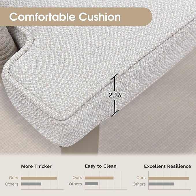 PURPLE LEAF 14 Pieces Patio Dining Set Wicker Outdoor Furniture Oversize Rectangular Table and Chairs Set for Garden Deck Aluminum Frame Backyard Kitchen Set, Cushions and Pillows Included Champagne