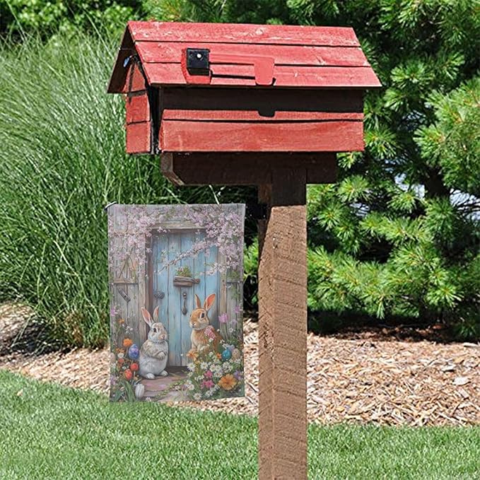 Easter Garden Flag 12x18 Inch Double Sided All-Weather Polyester Outdoor Flag For Patio Lawn Yard And Garden Welcome Decor