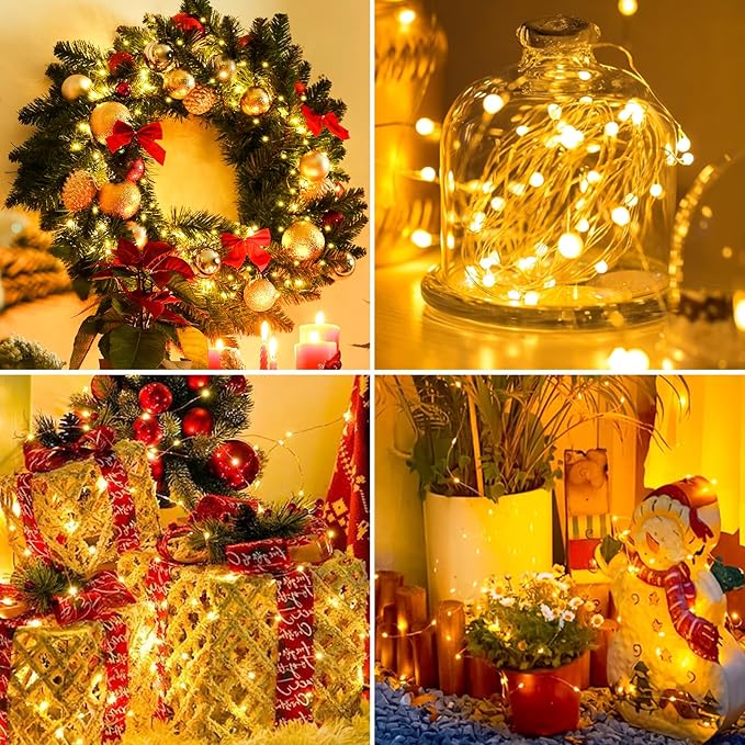 50 Pack Fairy Lights Battery Operated - 7ft 20 Led Small Twinkle Lights 3 Modes, Bulk Mini String Lights Waterproof for Mason Jars Vases Crafts Party Wedding Decoration Christmas -Warm White