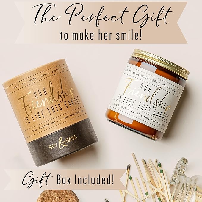 Soy Candle: Our Friendship, Fig & Sandalwood by Soy and Sass