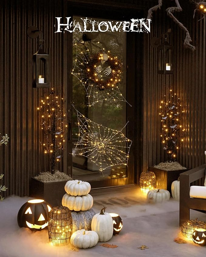 Homemory 4 Pack 20 Ft 60 LED Fairy Lights Battery Operated Christmas Lights with Remote Waterproof 8 Modes Firefly Twinkle String Lights for Party Bedroom Wedding Christmas Decorations