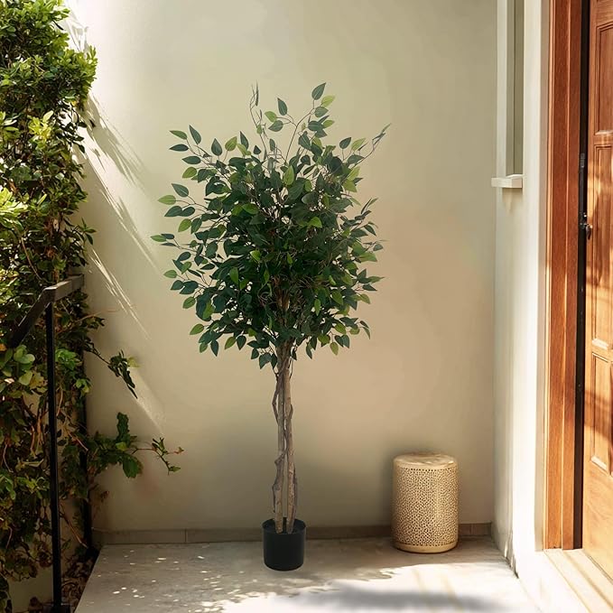 XBrand 63-Inch Artificial Ficus Tree